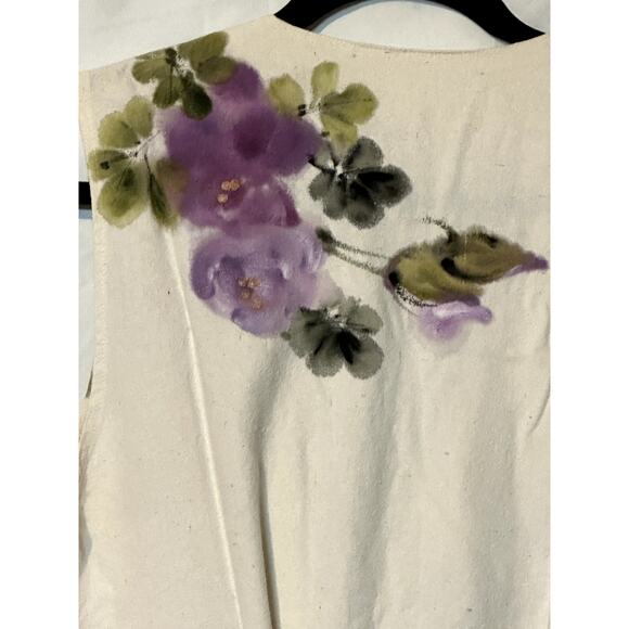 NWT One-of-a-Kind Oriental Painting by Kay Stratman "Singing Bird" 100% Silk - Picture 10 of 16